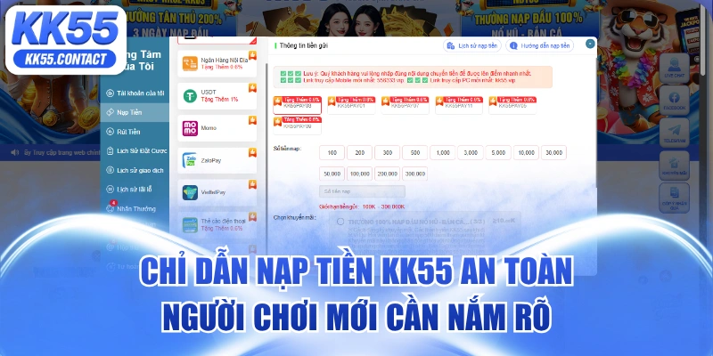 Nạp tiền KK55
