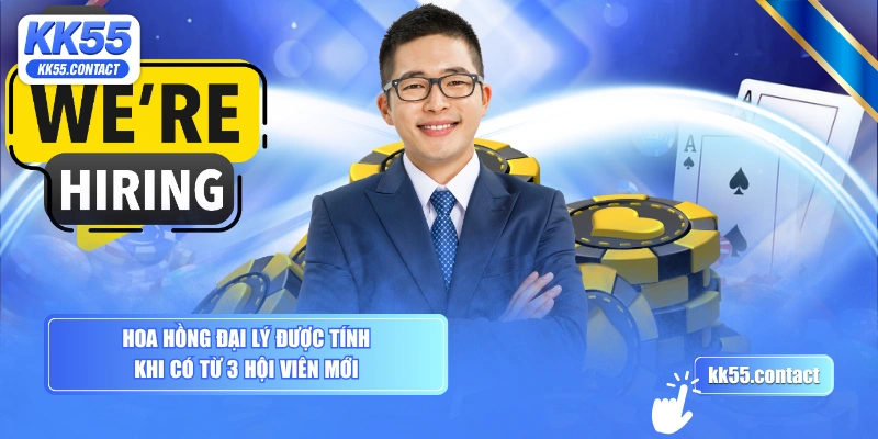 Hoa hồng đại lý được tính khi có từ 3 hội viên mới